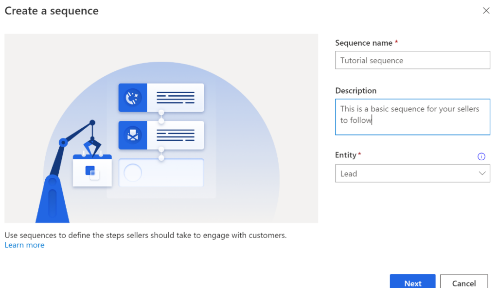 Creating-a-sequence - enCloud9 | Dynamics 365 Consultants Creating Sequences | Sales Insights | Dynamics 365 | enCloud9