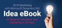2018 Dynamics 365 Marketing Idea Book