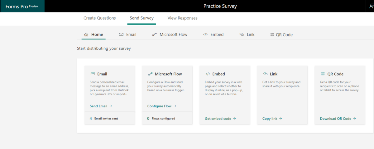 Sending Quizzes and Surveys | Microsoft Forms Pro | enCloud9 Social CRM Consultants