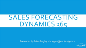 sales forecasting | enCloud9