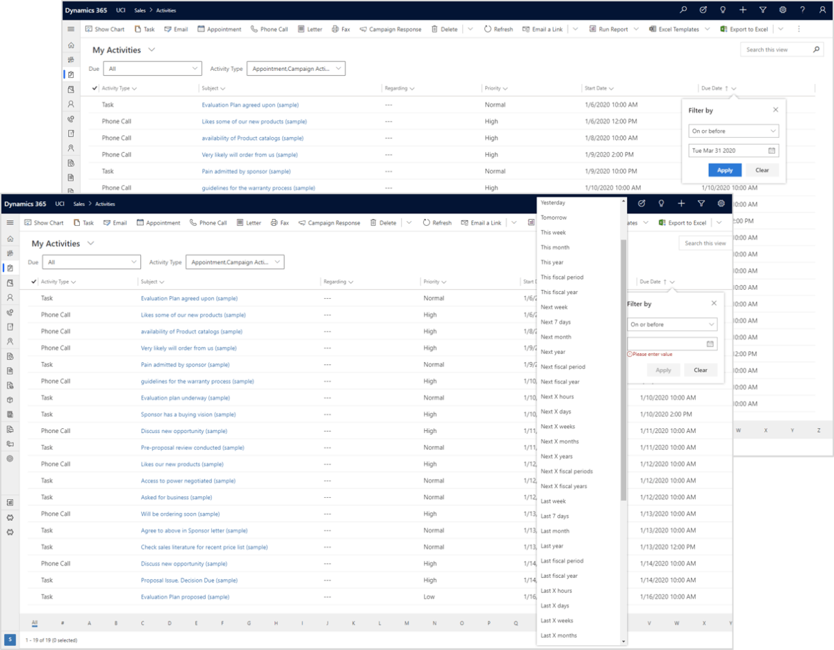 filtering | Dynamics 365 | encloud9