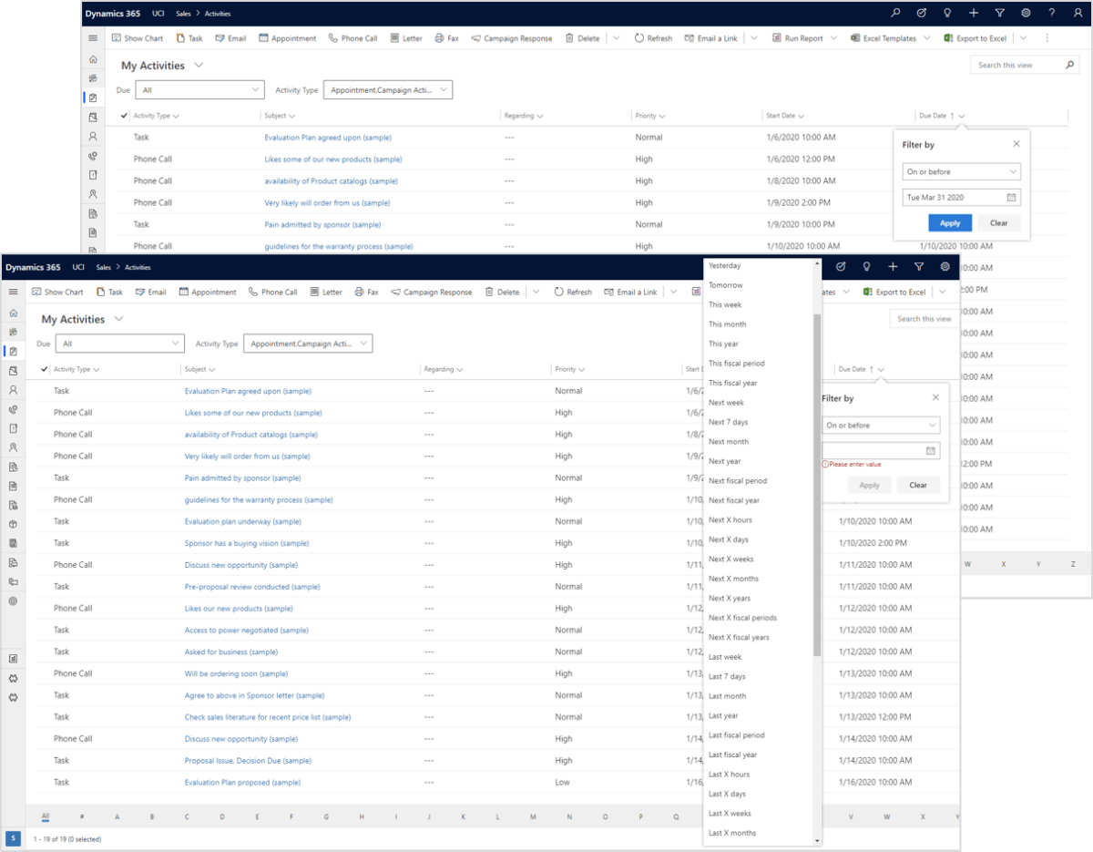 filtering | Dynamics 365 | encloud9