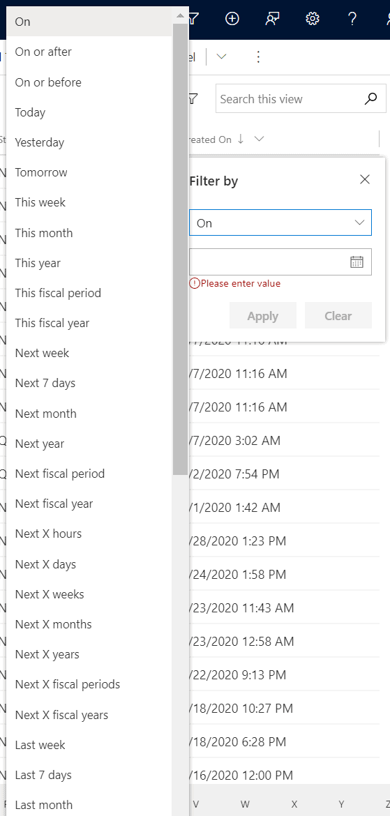 filtering | Dynamics 365 | encloud9