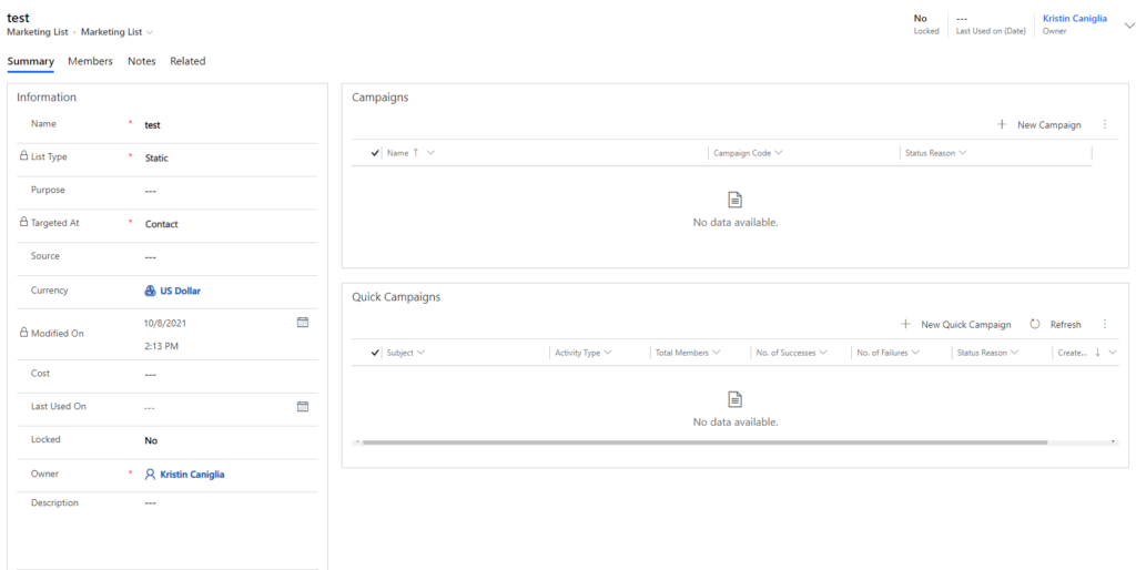 New-Quick-Campaign - enCloud9 | Dynamics 365 Consultants