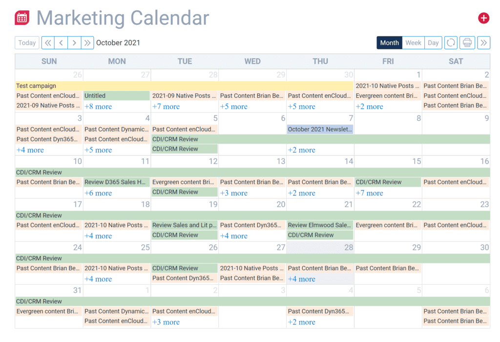 Acerca de ClickDimensions |  enCloud9 |  Calendario de marketing