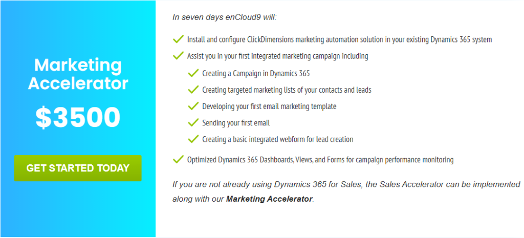 Marketing Accelerator | Dynamics 365 | enCloud9