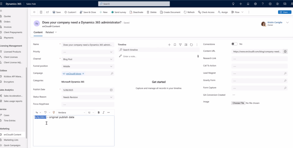 Dynamics 365 Content Management | enCloud9